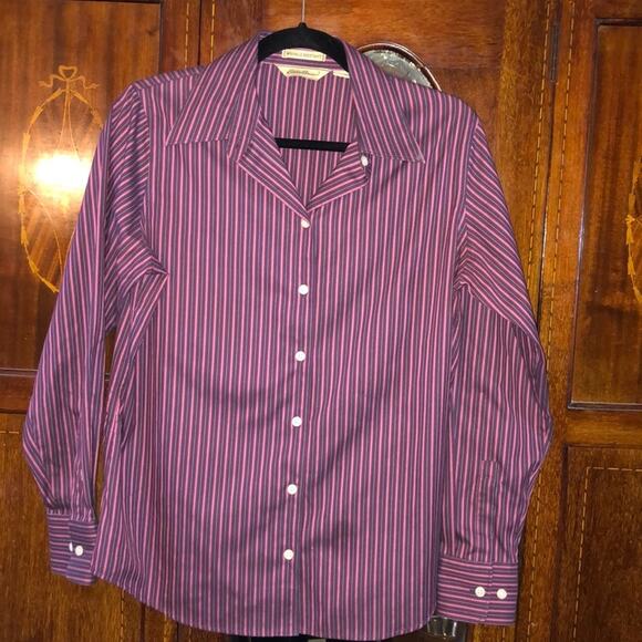Eddie Bauer Preppy Academia Professional Wrinkle Resistant Long Sleeve Shirt - Picture 1 of 7